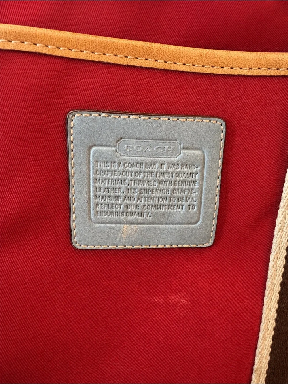 Vintage Coach Hamptons Weekend Tote Bag ❤️ size Large (12” H × 15” W)